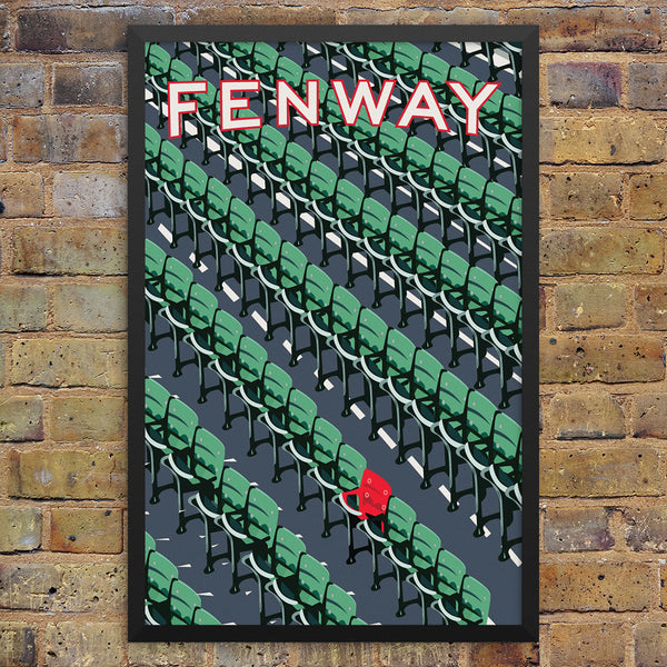 Fenway Park Ted Williams Red Seat 12 x 18 Print