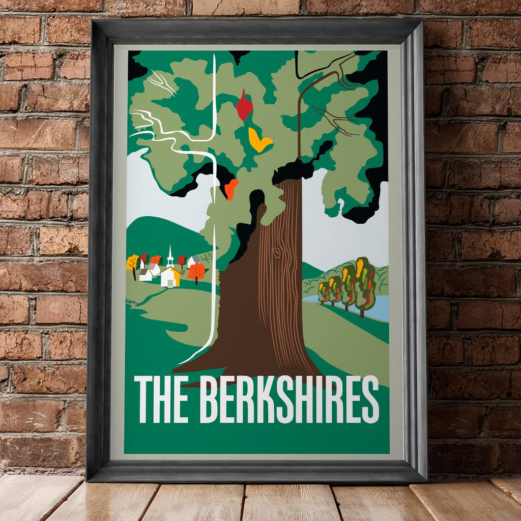 The Berkshires Travel Poster 12 x 18 Print