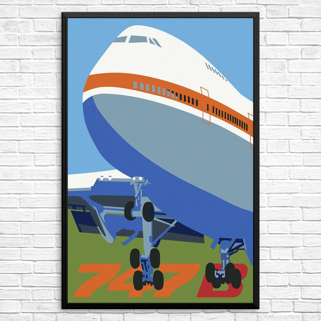 Boeing 747B Jumbo Jet 12 x 18 inch Print